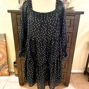 JODIFL navy blue polka dot dress